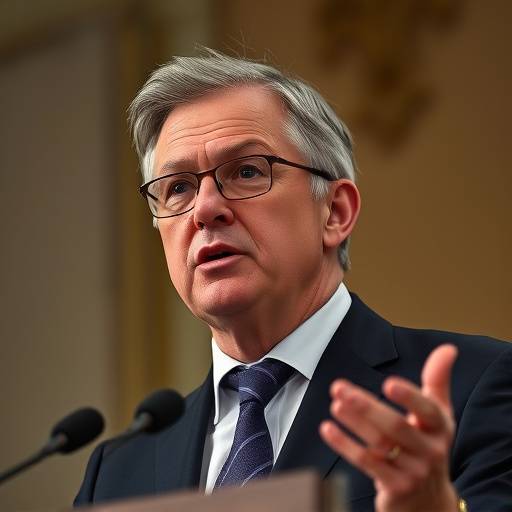 Bilde av Statsministeren holder en tale